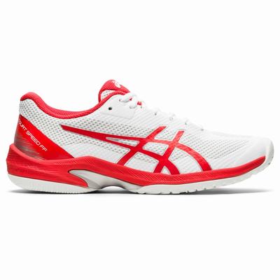 Asics Court Speed FF - Naisten Tenniskengät - Valkoinen/Punainen